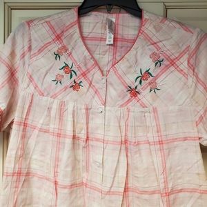 L Vintage White Stag summer nightgown